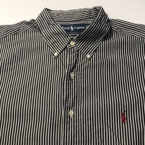 Polo by Ralph Lauren Shirts - RALPH LAUREN POLO Mens Black White Stripe Shirt XL Polo by Ralph Lauren Shirts - RALPH LAUREN POLO Mens Black White Stripe Shirt XL